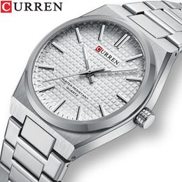 Wristwatches CURREN Fashion Business Mens Watches Top Luxury Classic Stainless Steel Quartz Wristwatch Luminous Hands Waterproof Male Clock 230905