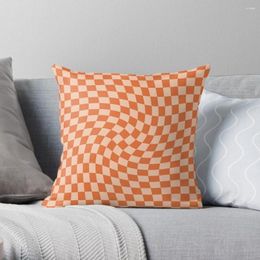Pillow Cheque IV - Orange Twist Throw Covers For Living Room Sofa S