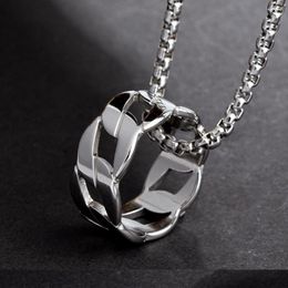 Pendant Necklaces 2023 Fashion Simple Chain Shape Titanium Steel Punk Hip Hop Style Necklace Jewelry Gift