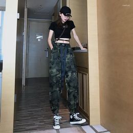 Women's Pants Cargo Women 2023 Fashion Punk Jogger Trousers Camouflage Streetwear Spring Ankle-Length Harem Oversized A56