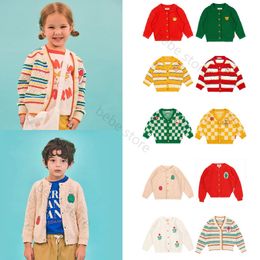 Pullover Bebe Store BeBe brand in stock spring children s apple flower openwork knitted cardigan 230906