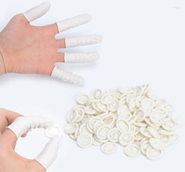 Disposable Gloves 100Packs Durable Natural Latex Anti-Static Finger Cots Practical Design Makeup Extension Household Garden Tool