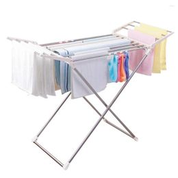 Hangers Indoor Balcony Folding Clothes Drying Rack Protable Laundry Dryer Hanger Shelf With Socks Clips Household DQ1808