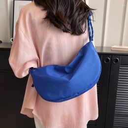 Evening Bags Nylon Cloth Shoulder Vintage Solid Colour Hobos Bag Casual Large Capacity Diagonal 2023 Versatile Women Handbag