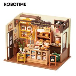 Doll House Accessories Robotime Rolife DIY Dollhouse Becka's Baking House Miniature Fantasy Magic Doll House Wooden Kit Toy 3D Wooden Puzzle for Kids 230905