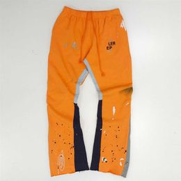 Men's Pants Jeans Galleries Dept Designer Sweatpants Sports 7216b Painted Flare Sweat Pant 8tmu262C