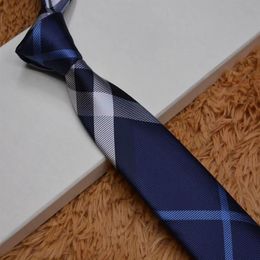 Men's Letter Tie Silk Necktie Gold Blue Jacquard Party Wedding Woven Fashion Design with box195D