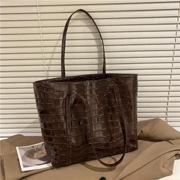 Evening Bags Vintage Luxury Handbags For Women Fashion Stone Tote Shopper Shoulder Large Capacity PU Leather Travel Women's Bag