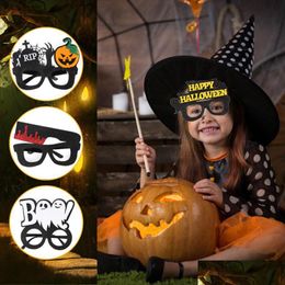 Party Decoration Halloween Paper Glasses Cosplay Eyeglasses Spider Bat Shape Novelty Eyeglass Costume Kids Drop Delivery Home Garden Dhqsk