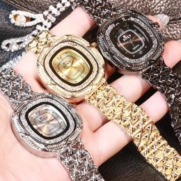 Wristwatches Sdotter Luxury Women Watches Diamond Stainless Steel Female Clock Women's Fashion Ladies Watch Relogio F