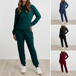 Women's Two Piece Pants Women Tops Set Stylish Soft Comfortable Tracksuit For Daily Wear Loose Pullover Hoodies