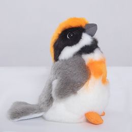 Plush Dolls Lifelike Bird Plush Toys Kawaii Colourful Sparrow Dolls Cute Small Bird Stuffed Room Decoration For Kids Baby Birthday Gifts 230906