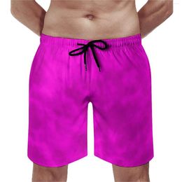 Men's Shorts Purple And Pink Tie Dye Board Abstract Print Quality Short Daily Plus Size Pants Males