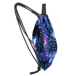 Other Festive Party Supplies Dstring Bags Creative Design Gymsack Unisex Sackpack Casual Backpack Sports Equipment Bag Travel Galaxy D Otjrx