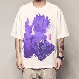 Men's TShirts Gojo Satoru Anime Tshirts Jujutsu Kaisen Manga Graphic Oversized Men Cotton Short Sleeve Tee Women Top Summer Couple Clothing 230905