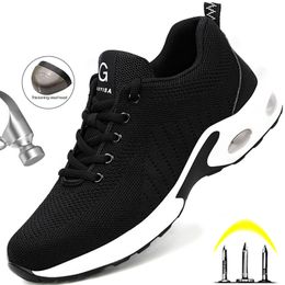 Boots Steel Toe Work Safety Shoes Men Women Sneakers Breathable Lightweight Indestructible Size3648 230905