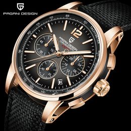 Wristwatches PAGANI DESIGN Quartz Watch Mens Japan vk63 Movement Multifunctional Waterproof Chronograph Top Brand for Men 230905
