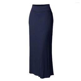 Skirts Selling Women Lady's Solid Sexy Long Pencil Skirt High Waist Comfort Bodycon Stitching Maxi Formal Commuter Wear