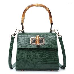 Evening Bags S Ostrich Leather Clutch Bamboo Handle Fashion Tote Bag Crocodile Shoulder For Lady