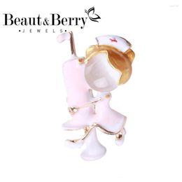 Brooches Beaut&Berry Enamel Cute Female Brooch With Big Insection