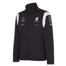 Tuta da corsa F1 autunnale e invernale Mercedes Team Version Stesso stile in pile a maniche lunghe con colletto pullover FUHC