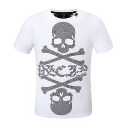 Hot Phillip Plain Men T Shirt Designer PP Skull Diamond T-Shirt Short Sleeve Dollar Bear Tiger Brand Tee High Quality Skulls T Shirt Tops P2145