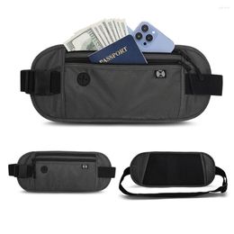 Waist Bags Fanny Pack Pouch Waterproof Outdoor Bag Multifunctional Two-layer Zipper Ticket Passport Storage For Daily Travel Fitness