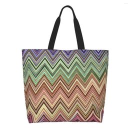 Shopping Bags Modern Home Art Grocery Canvas Shopper Tote Shoulder Bag Big Capacity Washable Bohemian Geometric Handbag