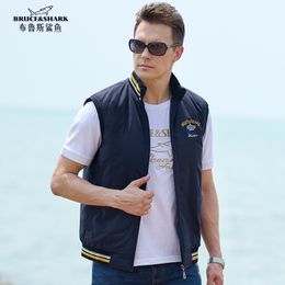 Men's Vests Bruce shark Male Vest Casual Fashion Inner Thicken Cotton Super Quality Outerwear Zipper Coats Jacket big size 4XL 230905