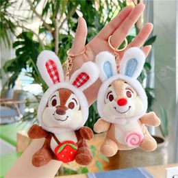 Cartoon Squirrel Doll Pendant Plush Toy Bag Pendant Animal Keychain Wholesale