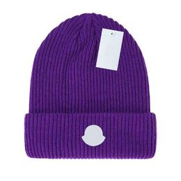 Designer beanie luxury beanie knitwear hat temperament versatile beanie knitted hat warm letter design hat Christmas gift hat dust bag monclair