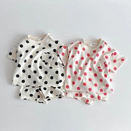 Clothing Sets Korean Style Thin Summer Baby Girls And Boys Clothes 2-piece Cotton Soft Fashion Dots