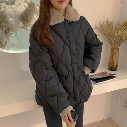 Women's Down 2023 Autumn Winter Women Jackets Quilted Puffer Parkas High-Quality Warm Oversized Wild Lady Tops Coats