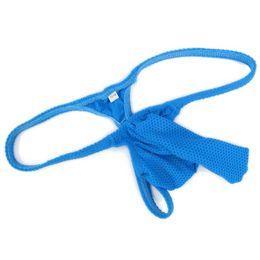 G494D String Thong Narrow waist Contoured Sleeve Bubble Mesh honeycomb stretchy Silky Soft Underwear nylon spandex220M