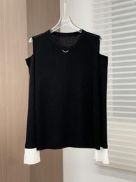 Women's Sweaters 2023 Fashion Long-sleeved Sexy Casual Off-the-shoulder Wool Bottoming Shirt 0810