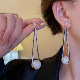 Hoop Earrings Statement Big Pearl Ball Long For Female Creative Fashion Jewellery Wholesale