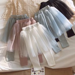 Trousers Girls Skirts Pants Leggings Baby Girl Clothes Children Mesh Ball Gown Skirt Long BC895 230906