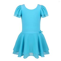 Stage Wear Kids Girls Ballet Dance Dress Gymnastics Leotard Tutu Ballerina Dancing Class Training Costume Show Performance Dancewear