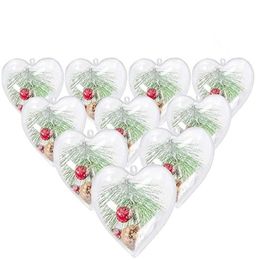 Christmas Decorations Openable Transparent Plastic Ball Heart Shaped Tree Baubles For Birthday Wedding Drop Delivery Home Garden Fes Otnwp