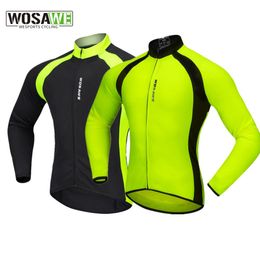 Cycling Shirts Tops WOSAWE Spring Cycling Jerseys Men Bicycle Sportswear Breathable Cycle Downhill MTB Reflective Long Sleeve Clothing Bike Shirts 230906