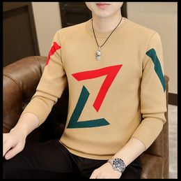 Designer Men's Sweaters new Long sleeved striped hoodie Small round collar jumper loose pullover men's clothing