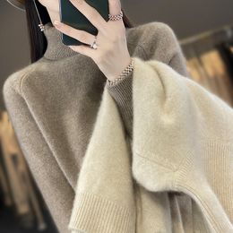 Womens Sweaters Autumn Winter Women Sweater Turtleneck Cashmere Knitted Pullover Fashion Keep Warm Korean Long Sleeve Tops 230905