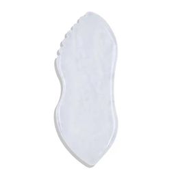 Natural Clear Quartz Gua Sha Massager Face Care Tool Sawtooth Jade Guasha Scraper Facial Skin Care Products for Improved Circulation