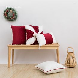 Pillow Cover Pillowcase Modern Minimalist Nordic Style Christmas Cross-border Dutch Velvet Plain Crimped