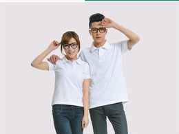 Women's Polo Shirt Custom Solid Colour Loose Plus Size Short Sleeve Shirts Ladies Summer Cotton Top Workwear 230905