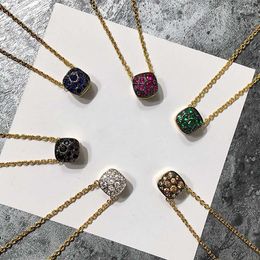 Pendant Necklaces Honeycomb Necklace Candy Style 6 Of Colour Zircon Crystal Pendants For Women Fashion Jewellery Gift