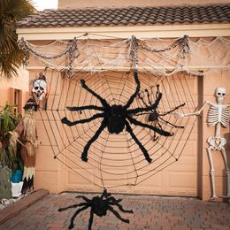 Other Event Party Supplies Black White Halloween Spider Web Giant Stretchy Cobweb For Home Bar Haunted House Scary Props Horror Halloween Party Decorations 230905