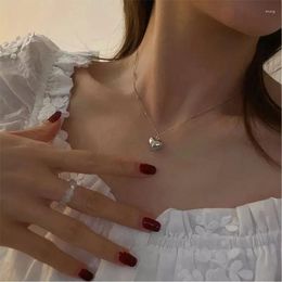 Chains Dainty Heart Necklace Gold Shape Pendant Simple Kpop Handmade Jewellery