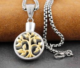 Pendant Necklaces Tree Of Life Gold And Silve Tow Tone Stainless Steel Celtic Necklace