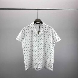 2LUXURY Designers Shirts Men's Fashion Tiger Letter V silk bowling shirt Casual Shirts Men Slim Fit Short Sleeve Dress Shirt M-3XL#1074
